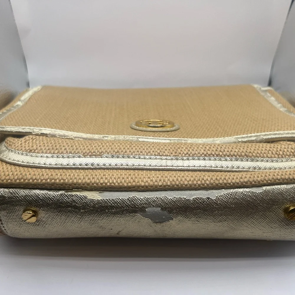 Tory Burch Beige Woven Shoulder Bag 2011 Authentic Reclamation Project